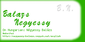 balazs negyessy business card