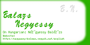 balazs negyessy business card